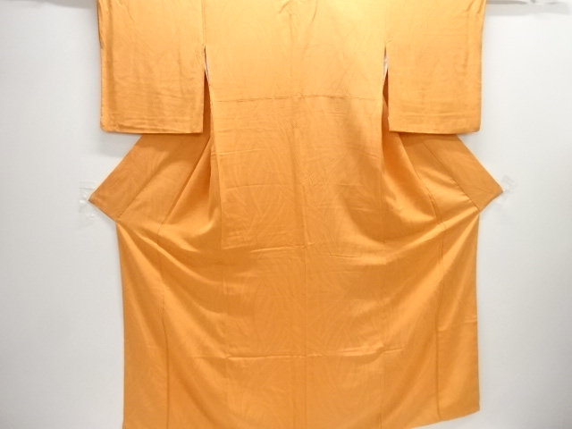 草葉模様織り出し色無地着物